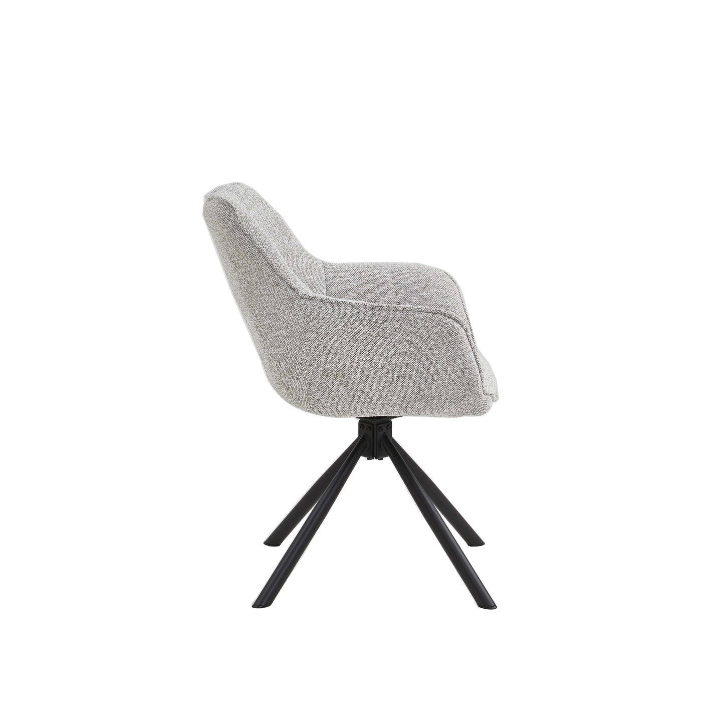 Set van 2 Eetkamerstoelen – Naturel/créme – Met Armleuning – Vergaderstoelen – Stoelen – Draaibaar