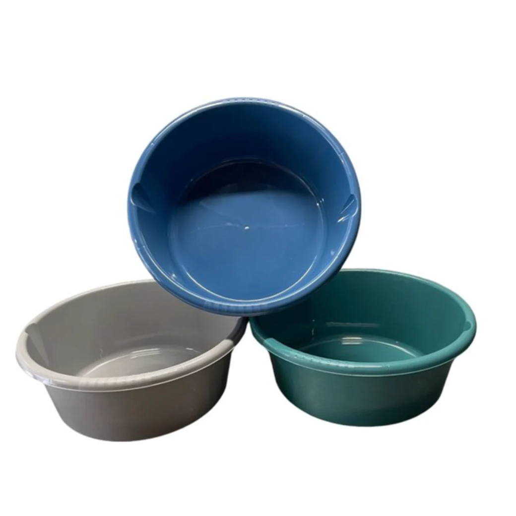 Set 3 Stuks - Afwasbak - 7 Liter - 3 Kleuren - Ø 32 cm H 13 cm