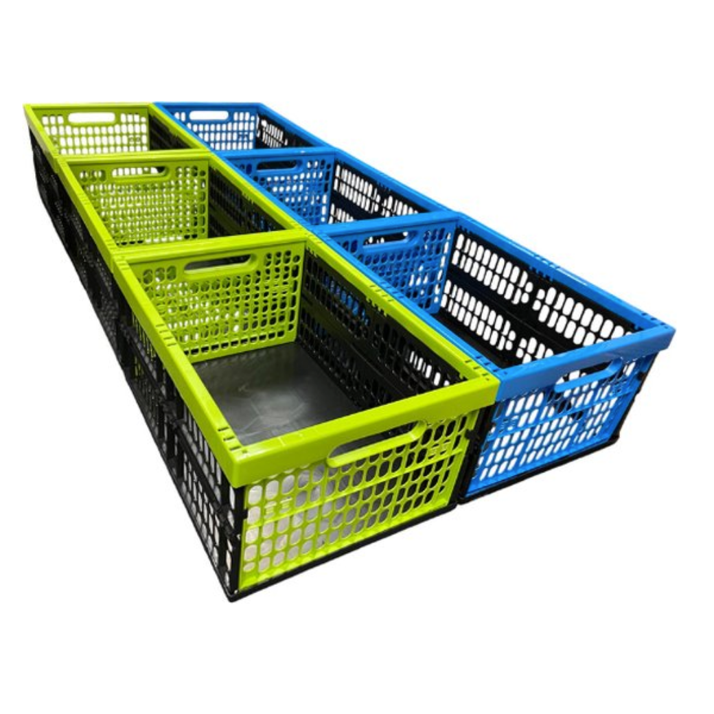 Set 6x Vouwkratten 32L – Stevig en Inklapbaar