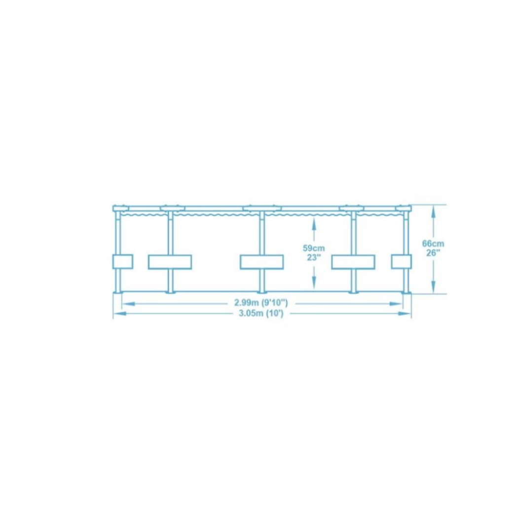 Bestway Steel Pro opzetzwembad 305x66 cm - rond - jungleprint
