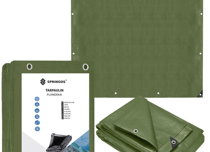 Afdekzeil | Dekzeil | Zeildoek | Waterdicht | PVC | 3 x 3 m | 120 g/m2 | Groen