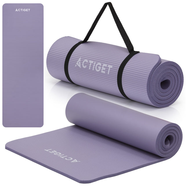 Actiget® Yogamat - Extra Dik - Inclusief Draagriem - 183 x 61 x 1,5 CM - Paars