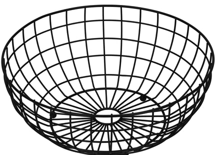 Fruitmand - Metalen Mand - Zwart - 28x11 cm