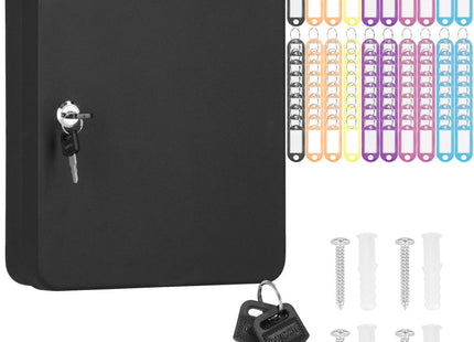 Sleutelkluis | Sleutelkast | Sleutelbox | 100 Haken | 30 x 24 x 7 cm | Zwart