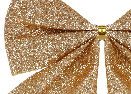 Kerstversiering | Kerstdecoratie Voor Binnen | Kersthanger | Kerststrik | Goud | 6 Stuks