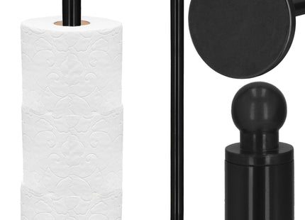 Toiletrolhouder | Metaal | Zwart | 52 cm