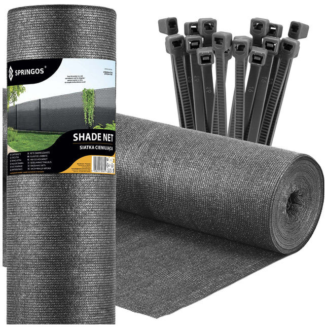 Zichtbreeknet | Zichtdoek | Privacynet | Schaduwdoek | Rol 1,5 x 25 m | 95 % Schaduw | 185g/m² | Antraciet