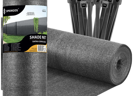 Zichtbreeknet | Zichtdoek | Privacynet | Schaduwdoek | Rol 1,5 x 50 m | 90 % Schaduw | 140g/m² | Antraciet