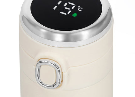 Thermosfles - Thermoskan - LCD- Display - 420 ML - RVS - Creme