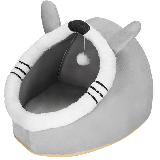 Kattenmand - Kattenhuis - Bed - Kussen - 42x44x35 cm - Grijs