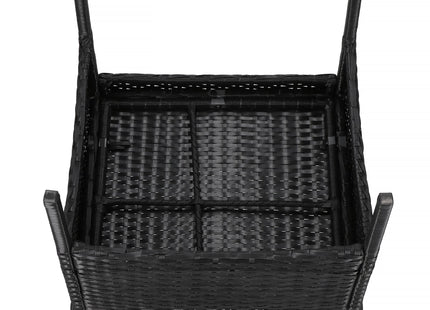 Tuinset - 4 Delig - Stoelen - Bank - Tafel - Rotan - Zwart