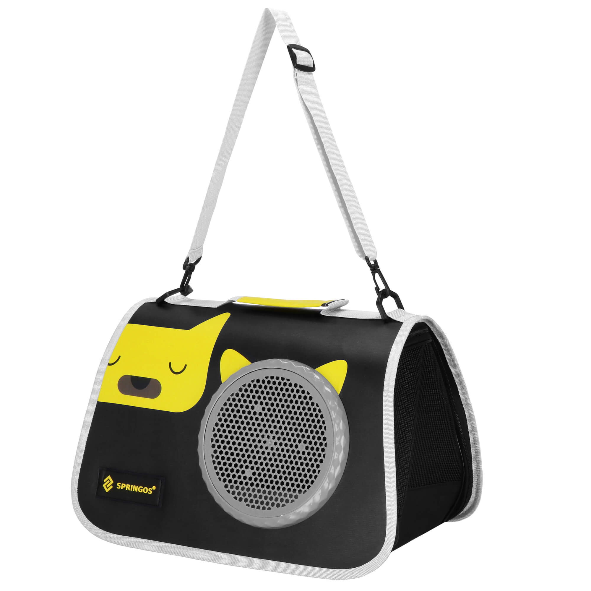 Reismand - Transporttas - Draagbaar - 10kg - Geel/Zwart - 24 x 40 x 24 cm