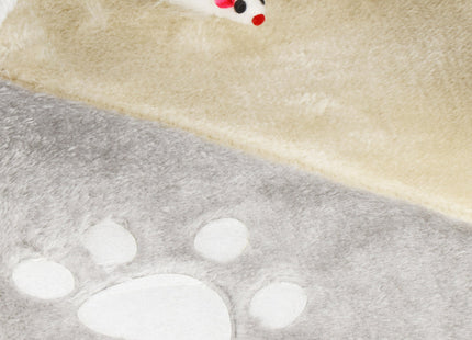 Krabpaal - 2 Etages - Voor Katten - Meubelbescherming - 35 x 34,5 x 47 cm - Grijs/Beige