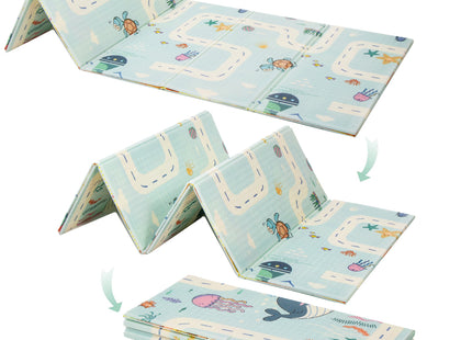 Speelmat | Speelmat Foam | Inklapbaar | 200 x 180 cm | Oceaan | Dierentuin | Educatief