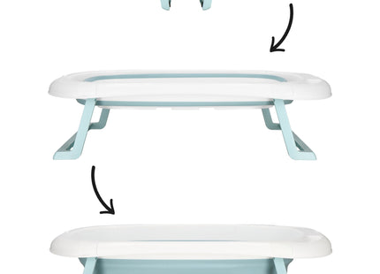Opvouwbaar Baby Bad - Opvouwbaar - Draagbaar - Met Stop - Thermometer - Kussen - Tot 12 Maanden - 35 L - Blauw - Wit - 82 x 52 x 22 cm