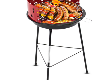Barbecue  - BBQ - Grill - Windscherm -  Ø 37 Cm -  Rood/Zwart
