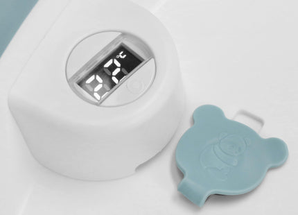 Opvouwbaar Baby Bad - Opvouwbaar - Draagbaar - Met Stop - Thermometer - Kussen - Tot 12 Maanden - 35 L - Blauw - Wit - 82 x 52 x 22 cm