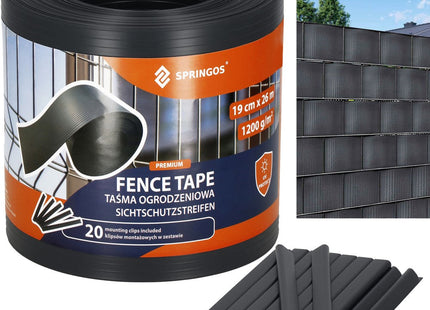 Vlechtband | Privacyfolie | Vlechtband Voor Tuinafsluiting | PVC | 26 m | Antraciet