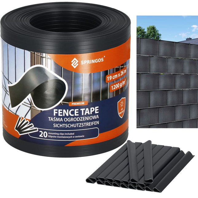 Vlechtband | Privacyfolie | Vlechtband Voor Tuinafsluiting | PVC | 26 m | Antraciet