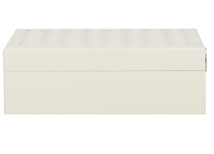 Sieradendoos | Juwelendoos | 2 Lagen | 25 x 25 x 8.5 cm | Crème