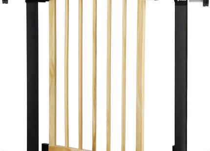 Traphekje | 75 - 89 cm | Traphek | Veiligheidshekje | Metaal | Hout | Zwart/Bruin