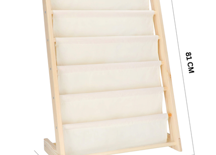 Boekenkast Kind - Hout - Linnen - 81 x 58,5 x 30 CM