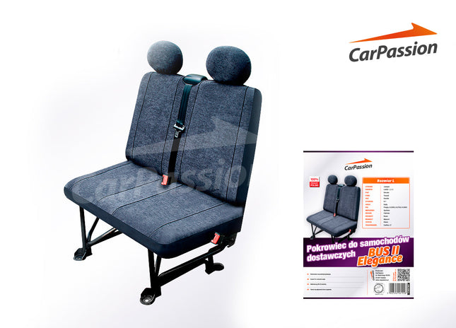 Autostoelhoes - Autostoelbeschermer - Stoelhoes - Bescherming - Zwart - Tweepersoons - Transporter - Maat L