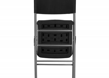 Campingstoel | Kampeerstoel | Vouwstoel | Klapstoel | Polyetheen | Zwart