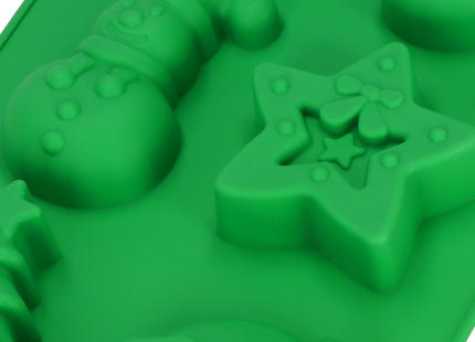 Bakvorm - Uitsteekvorm- Cakevorm - Kerst - Groen - Siliconen