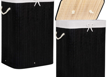 Wasmand | 72 Liter | Zwart/Beige