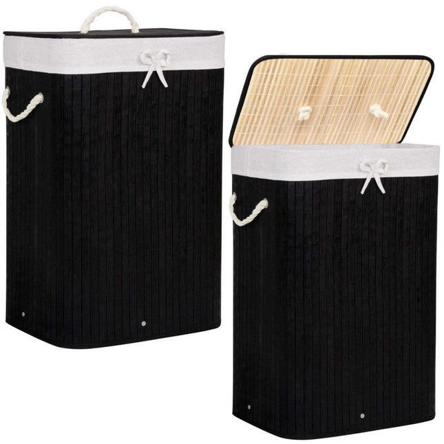 Wasmand | 72 Liter | Zwart/Beige