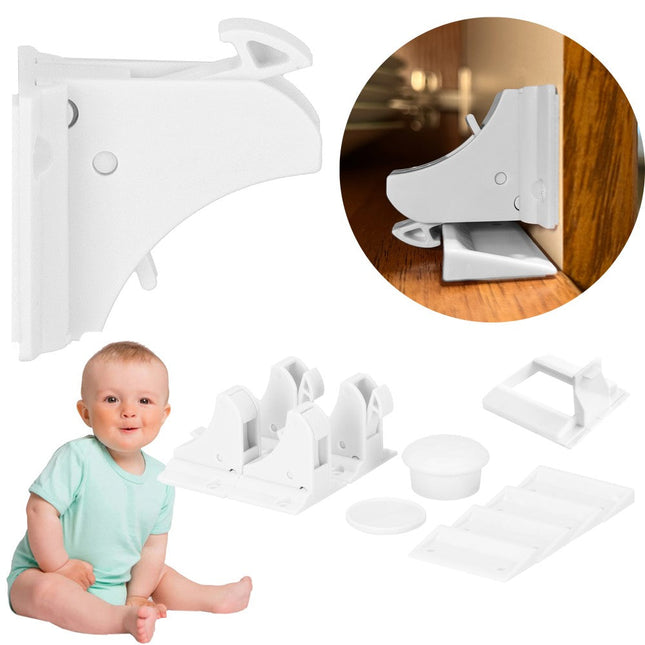 Kinderslot Kastjes | Magnetisch | 4 Stuks | 4 x 3.5 x 3.5 cm | Wit