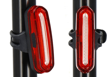 Fietslamp - Fietslicht - Fietsverlichting - Achterlicht fiets - LED - USB - Zwart/Rood