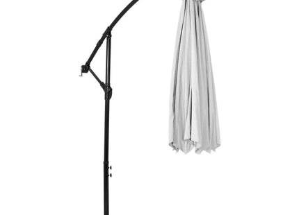 Zweef Parasol | Kantelbaar | Waterafstotend | Lichtgrijs | Ø 350 CM