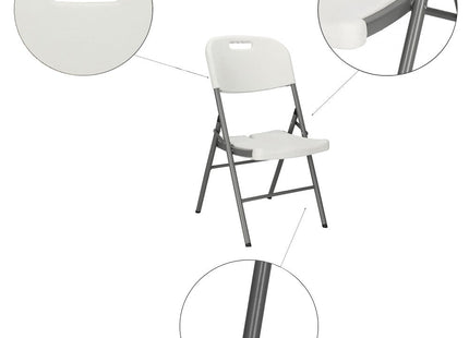 Campingstoel | Kampeerstoel | Vouwstoel | Klapstoel | Polyetheen | Wit