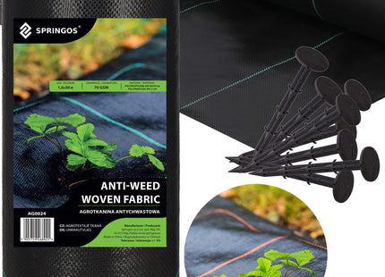 Worteldoek - Anti -Onkruid - Beschermfolie - 50g - 1,6X5 M - Zwart