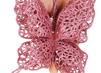 Kerstboomhanger Vlinders | Kunststof | Roze