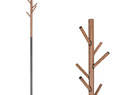 Kapstok Staand | Kapstok | 6 Haken | 180 cm | Metaal | Zwart/Bruin