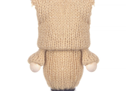 Kerstkabouter - Kersthangers - Kerstdwerg - Kerstversiering - Beige - 8 cm
