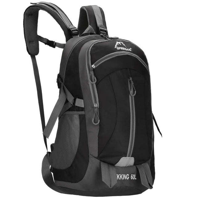 Backpack - Rugzak - Multifunctioneel - Kamperen - Reizen - 60 Liter - Grijs/Zwart