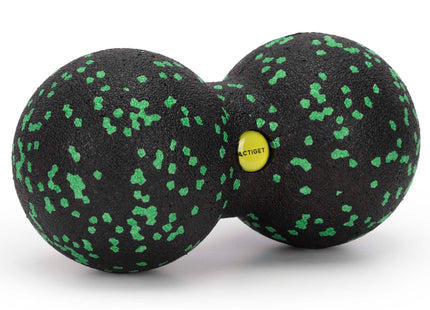 Massage Bal | Triggerpoint Bal | Peanut Ball | Lacrosse Bal | Massage | Groen/Zwart | 16 cm