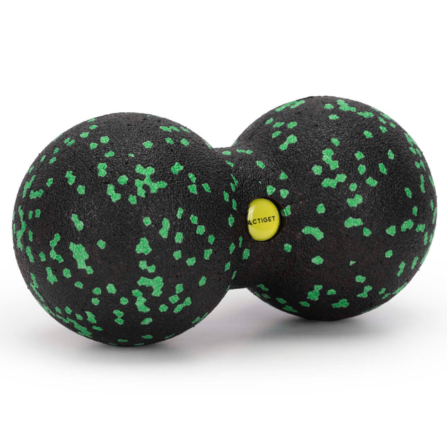 Massage Bal | Triggerpoint Bal | Peanut Ball | Lacrosse Bal | Massage | Groen/Zwart | 16 cm