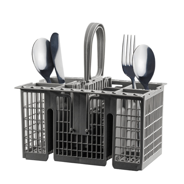 SQOON® Universeel Bestekmand voor Vaatwasser – 8 Vakken – Hittebestendig – Met Inkeping – 210 x 162 x 220 mm