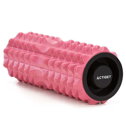 Roze foamroller met noppen