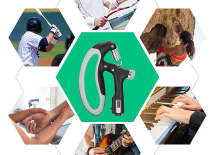 Handtrainer | Handknijper | Zwart/Grijs | 10-100 Kg