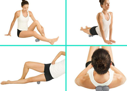 Massage Bal | Triggerpoint Bal | Peanut Ball | Lacrosse Bal | Massage | Mat Grijs | 13 cm