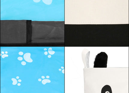 Opbergmand - Speelgoedmand - Kledingmand - Organizer - Deksel - Panda - Handvatten