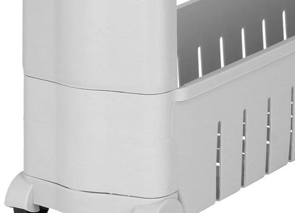 Keukentrolley | Keukentrolley Op Wieltjes | Badkamer Trolley | Opbergrek | 4 Niveaus | 101.5 x 54 x 12.5 cm | Grijs