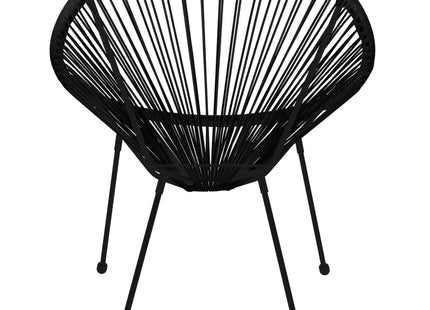 Tuinstoel - Draad - Rotan - Zwart - 87 x 70 x 73 CM