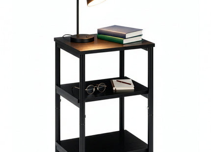 Nachtkastje - Bijzettafel - Slaapkamer - 35x31x59 cm - Zwart - 30 Kg